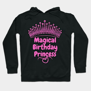 Pink Girls Magical Birthday Princess Party Outfit Hoodie